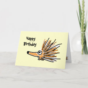 Tarjeta de cumpleaños Porcupine Funny