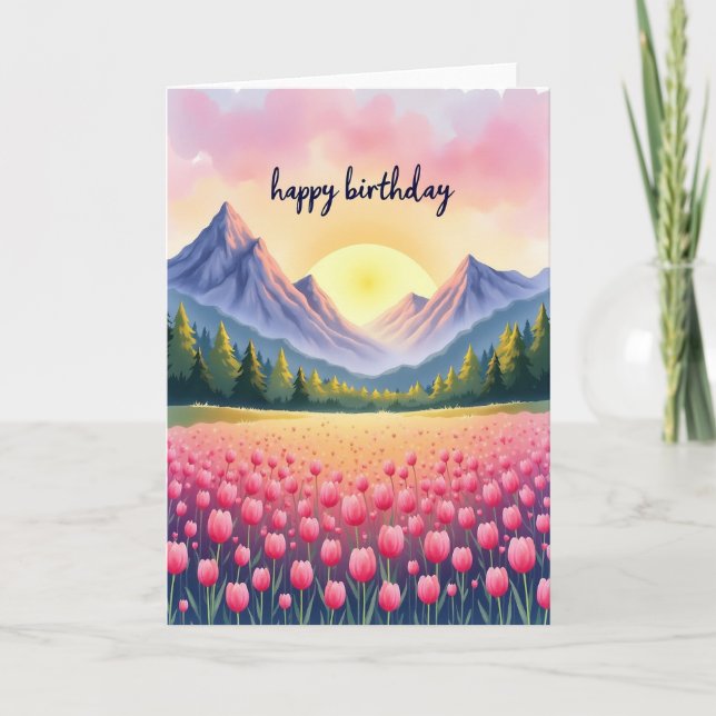 Tarjeta de cumpleaños Prado Etéreo (Anverso)