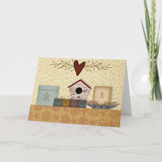 Tarjeta de cumpleaños primitiva de la colección (Anverso)