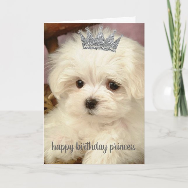 Tarjeta de cumpleaños - Princesa de cumpleaños fel (Anverso)
