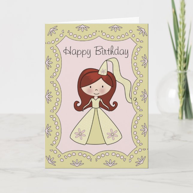 Tarjeta de cumpleaños Princesa de la Isla (Anverso)