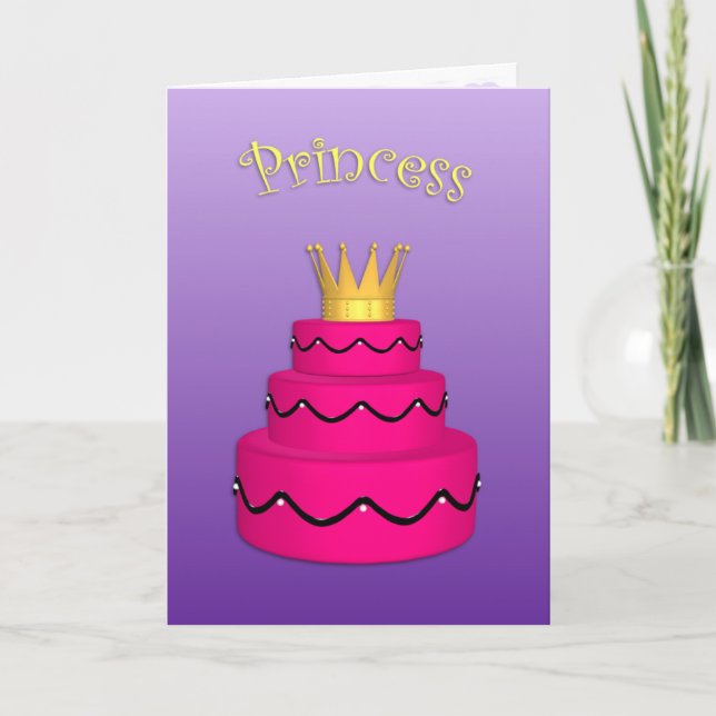 Tarjeta de cumpleaños Princess (Anverso)