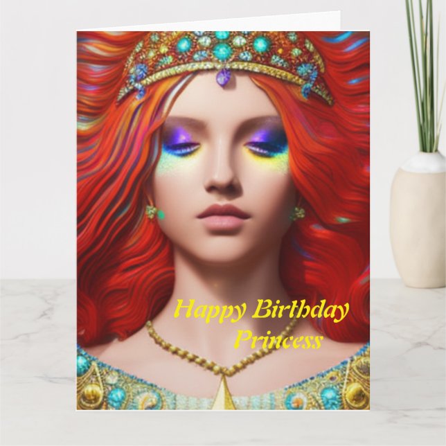 Tarjeta de cumpleaños Princess Happy (Anverso)