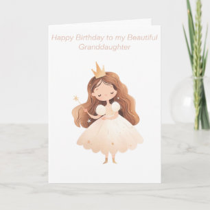 Tarjeta de cumpleaños Princess para nietas