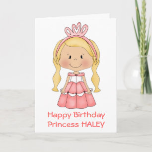 Tarjeta de cumpleaños Princess personalizada