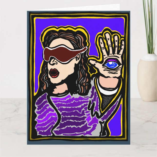 Tarjeta de cumpleaños psíquica de ParanormalPrints (Anverso)