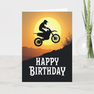 Tarjeta de cumpleaños puesta de sol épica