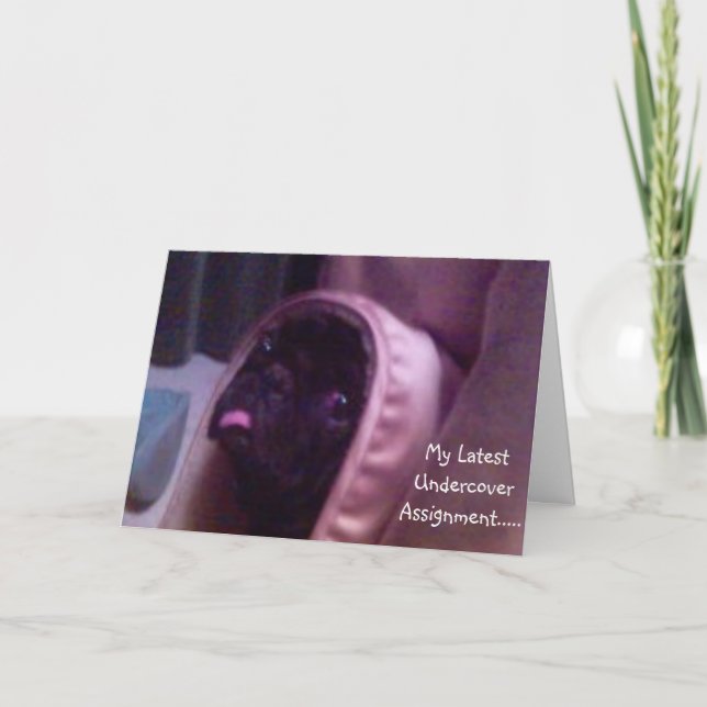 Tarjeta de cumpleaños Pug (Anverso)