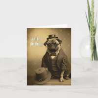 Tarjeta de cumpleaños Pug de Victoria - Imagen div