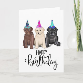 Tarjeta de cumpleaños Puppy de Labrador