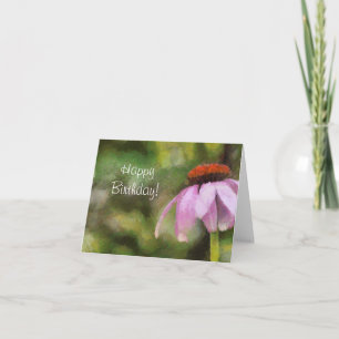 Tarjeta de cumpleaños Purple Coneflower