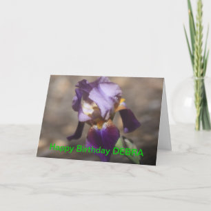 Tarjeta de cumpleaños PURPLE IRIS
