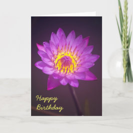 Tarjeta de cumpleaños Purple Lotus Flower