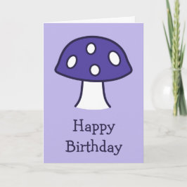 Tarjeta de cumpleaños Purple Mushroom