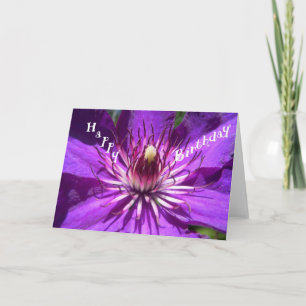 Tarjeta de cumpleaños Purple Passion Flower