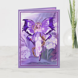 Tarjeta de cumpleaños Purple Sun Fairy