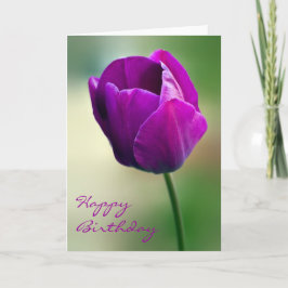Tarjeta de cumpleaños Purple Tulip