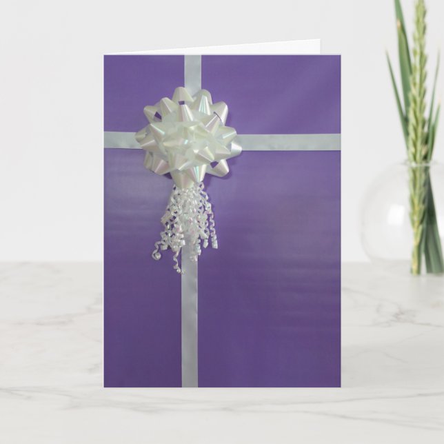 Tarjeta de cumpleaños Purple Wrapft (Anverso)