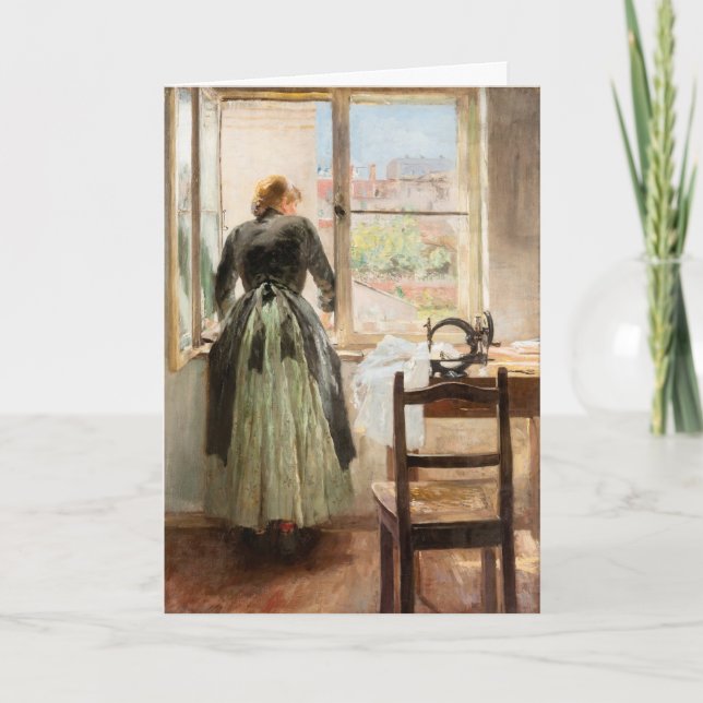 Tarjeta de cumpleaños que representa a la señora y (Anverso)