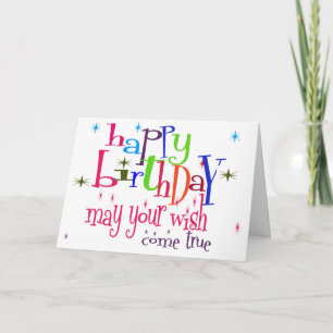 Tarjeta de cumpleaños - Que sus deseos se hagan re