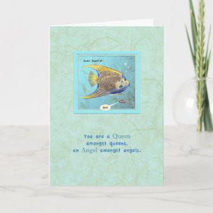Tarjeta de cumpleaños Queen Angelfish