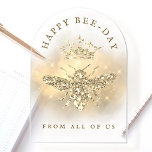 tarjeta de cumpleaños Queen Bee de purpurina<br><div class="desc">tarjeta de cumpleaños Queen Bee</div>