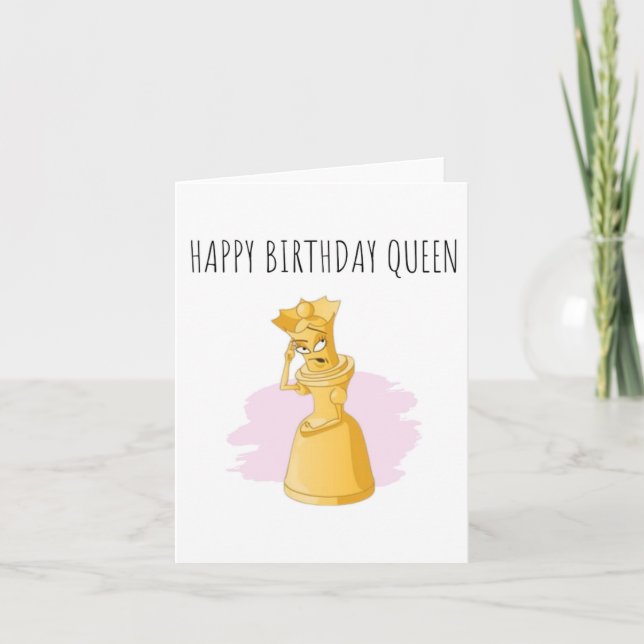 Tarjeta de cumpleaños Queen Elegant (Anverso)