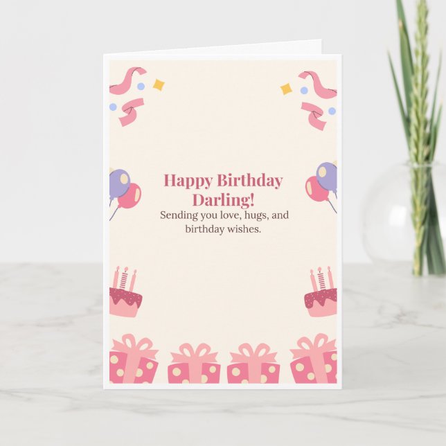 Tarjeta de Cumpleaños Querido Amor (Anverso)