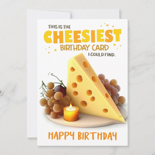 Tarjeta de cumpleaños queso con queso triangular (Anverso)