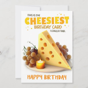 Tarjeta de cumpleaños queso con queso triangular