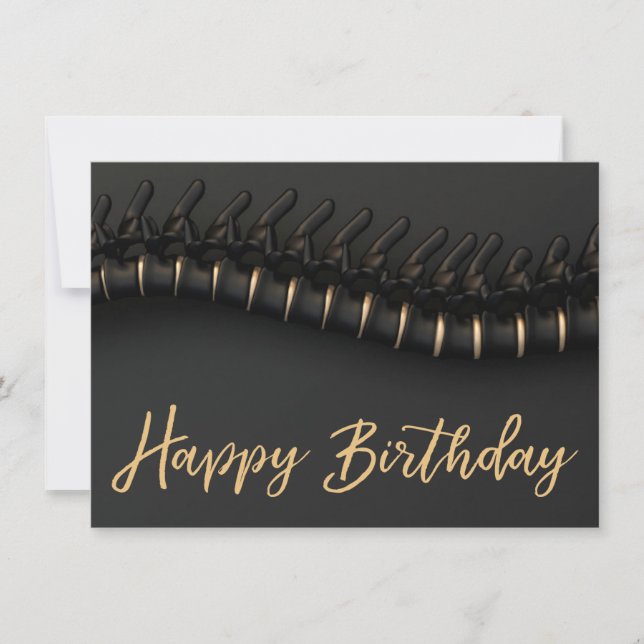 Tarjeta de cumpleaños quiropráctico de espina dora (Anverso)