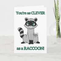 Tarjeta de cumpleaños Raccoon