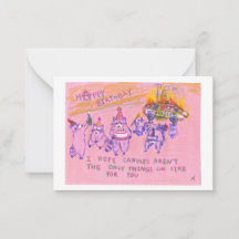 Tarjeta de cumpleaños Raccoons anarquista