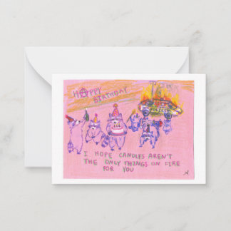 Tarjeta de cumpleaños Raccoons anarquista