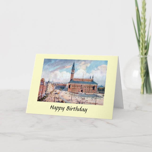 Tarjeta de cumpleaños - Rådhuspladsen, Copenhague (Anverso)