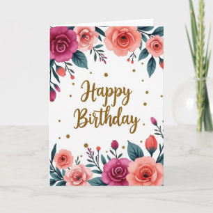 Tarjeta de cumpleaños Radiant Rose