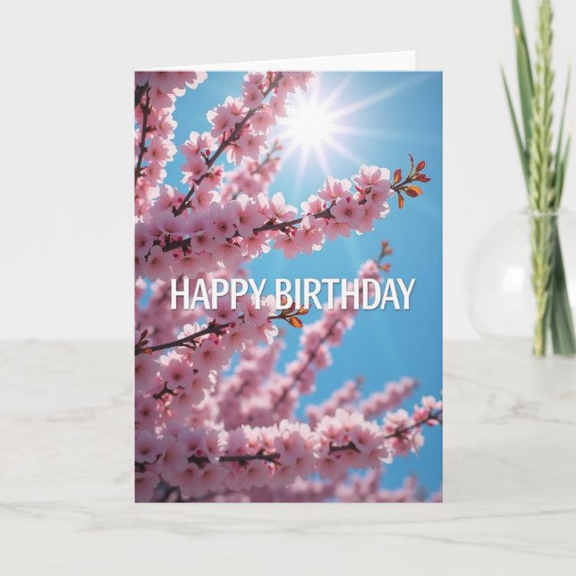 Tarjeta de cumpleaños Radiant Spring (Anverso)