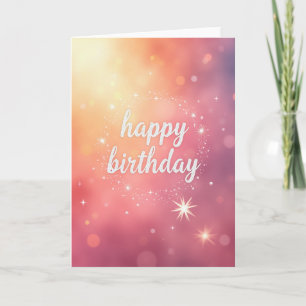 Tarjeta de cumpleaños Radiant Stardust