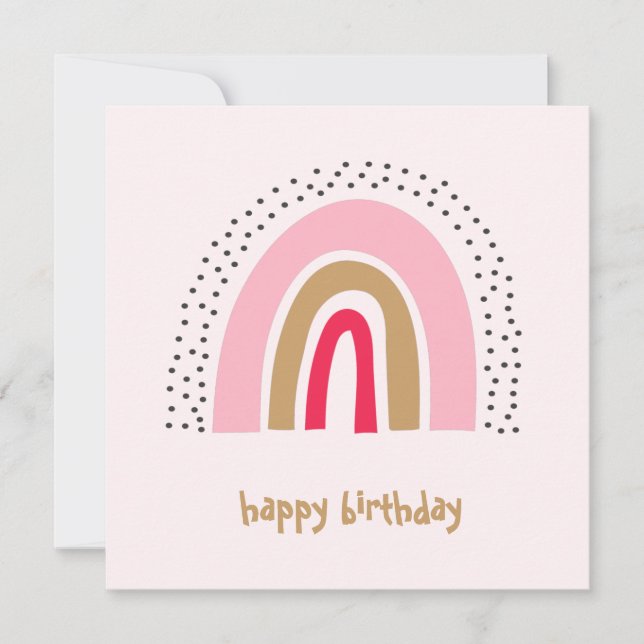 Tarjeta de cumpleaños Rainbow Happy Birday - Tarje (Anverso)
