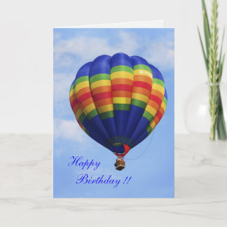 Tarjeta de cumpleaños Rainbow Hot Air Ballovia