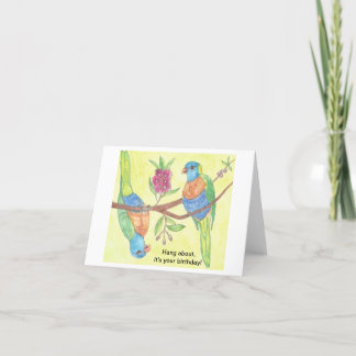 Tarjeta de cumpleaños Rainbow Lorikeets