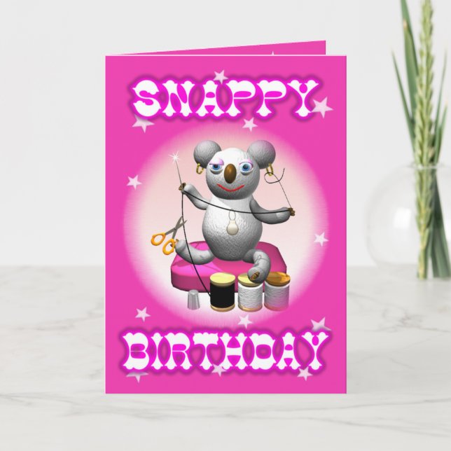 Tarjeta de cumpleaños rápida de la koala del (Anverso)