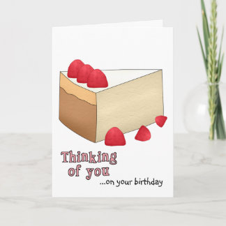 Tarjeta de cumpleaños Raspberry Cheesecake