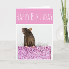 Tarjeta de cumpleaños Rat Gift