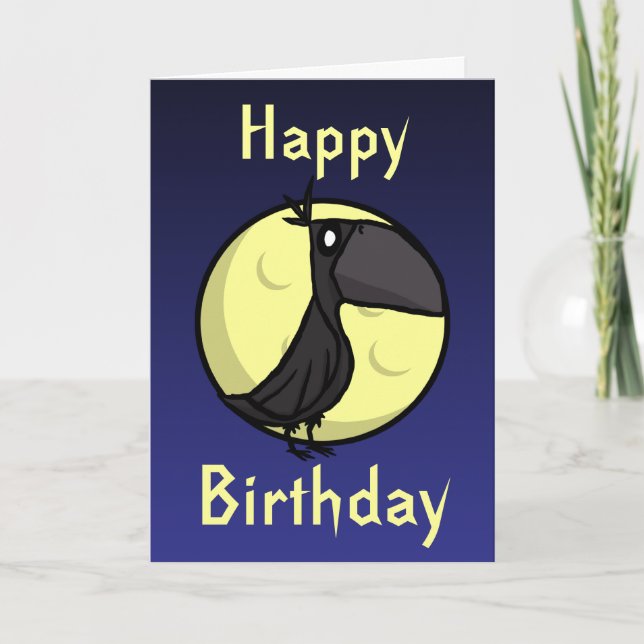 Tarjeta de cumpleaños Raven (Anverso)