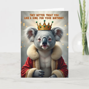 Tarjeta de cumpleaños real de koalas