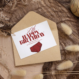 Tarjeta de cumpleaños Red Adulto Age es como ropa 