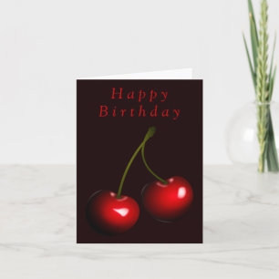 Tarjeta de cumpleaños Red Cherry