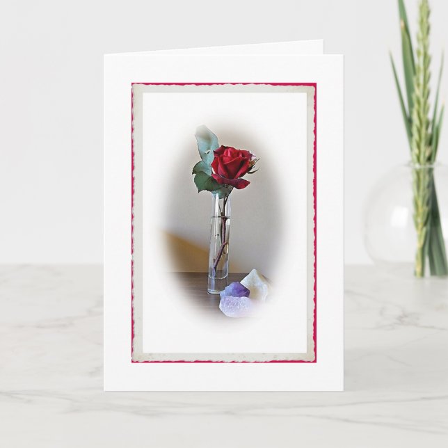Tarjeta de cumpleaños Red Rose (Anverso)