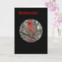 Tarjeta de cumpleaños "REDHEADS ES ÚNICA Y ESPECIA